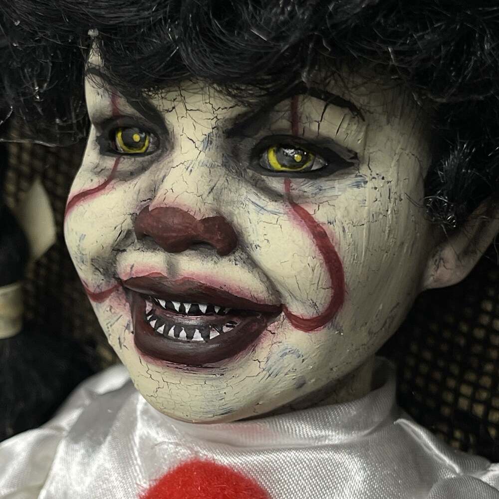 OOAK Creepy Odd 15” Zombie Monster Clown Girl Halloween Prop Horror Art Doll